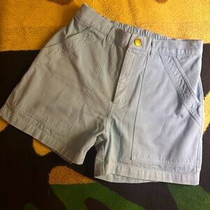 Big Bud Press Work Pants Shorts - light blue size small